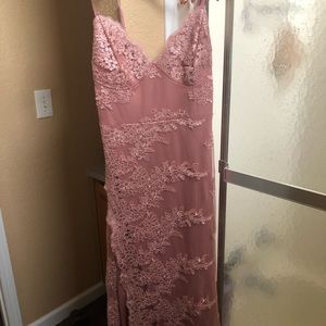 This is a long tight prom dress